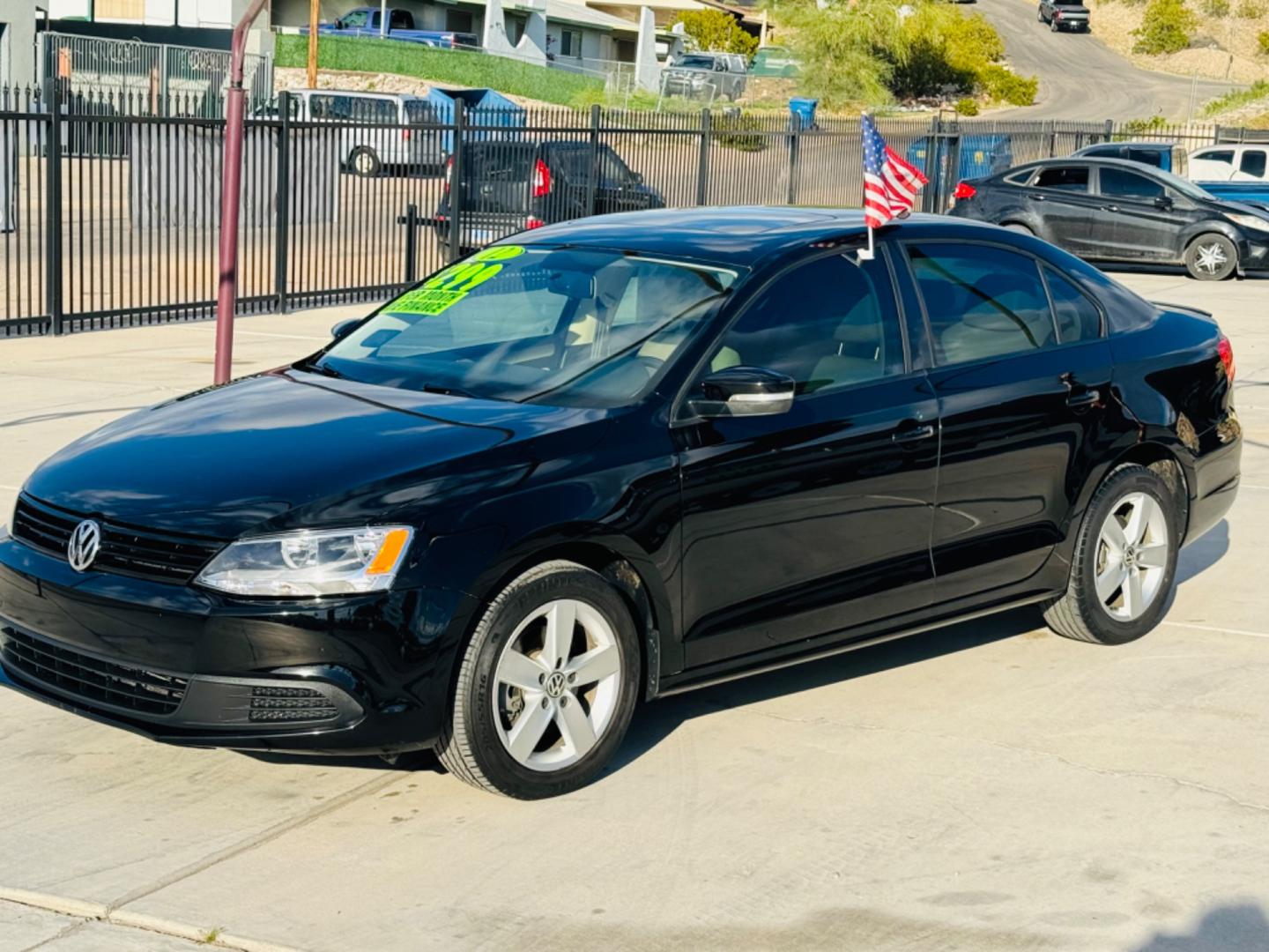 2012 Black Volkswagen Jetta (3VWLL7AJXCM) , located at 2190 Hwy 95, Bullhead City, AZ, 86442, (928) 704-0060, 0.000000, 0.000000 - Photo#1